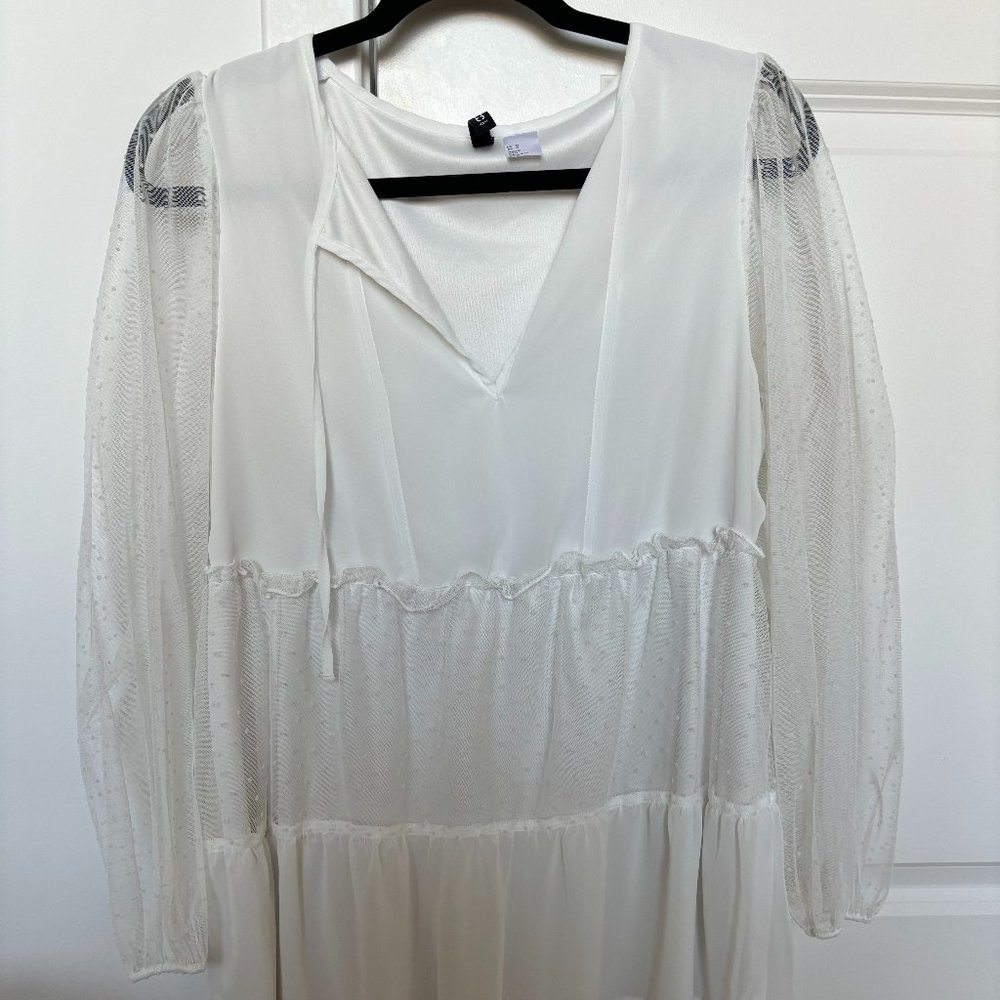 White flowy dress
